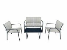 SET 4 PZ SALOTTO SALOTTINO DA GIARDINO ESTERNO DIVANETTO POLTRONE TAVOLINO BAR N