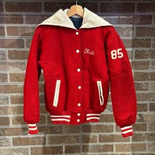 Vintage GIACCA COLLEGE ROSSA E BIANCA DA DONNA