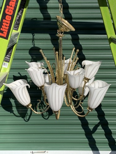 Lampadario vetro artistico