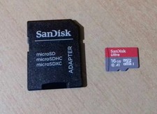SanDisk Ultra - Micro Sim estensione memoria 16 GB con adattatore