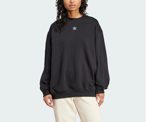 Felpa girocollo lunga oversize