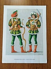 PALIO di SIENA stampa CONTRADA della SELVA - PAGGI PORTA ARMI