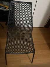 Sedia Vera di Emu Nera In Acciaio Impilabile 