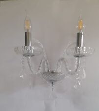 Applique Da Parete In Cristallo In Vetro Stile Murano 2 Luci Da Muro Ideal Lux