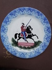 XIX sec. Vicentini Del Giglio / Sebellin Piatto Terraglia  Garibaldi Rarissimo