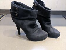 Scarpe Francesco Milano, colore blu scamosciato, modello tronchetto,  Numero 37