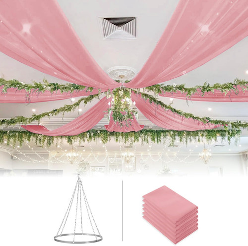 Kit tende soffitto rosa - da,
