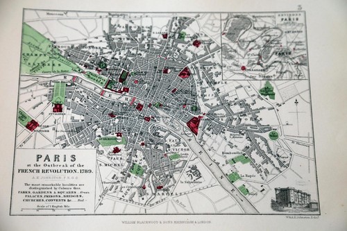 1789 antica mappa atlante - 1789,