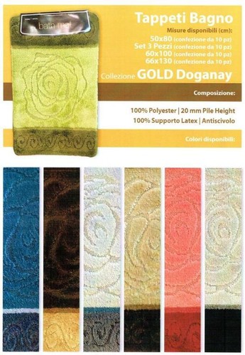 Set tappeti bagno gold in - set, 3