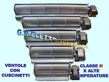 VENTOLA VENTILATORE TANGENZIALE X STUFE A PELLET CAMINO MOTORE DX CON CUSCINETTI