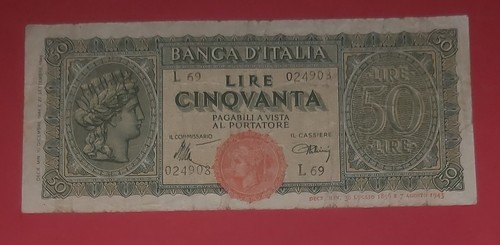 1943 banca italia banconota - 1943,
