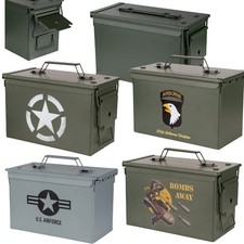 Scatola di munizioni NATO Ammo Box scatola di metallo US scatola di metallo cal. 50 stile militare USA