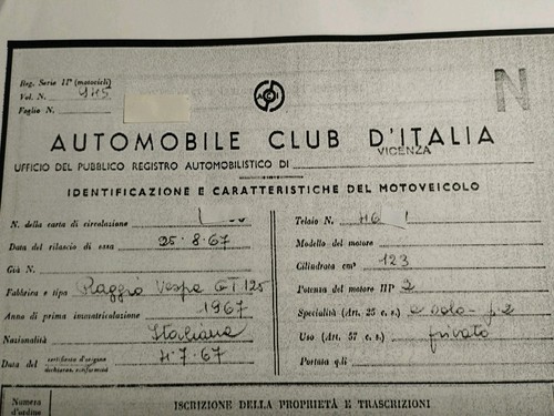 Vespa 125 vicenza solo - gt,