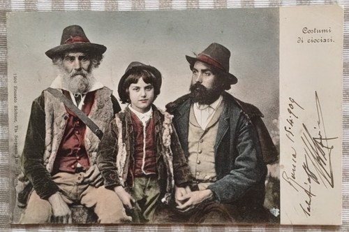 Cartolina epoca costumi di - -,