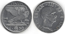 Italia 50 centesimi, 1941