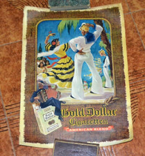 ORIGINAL POSTER GOLD DOLLAR CIGARETTES ANNI 50 AR