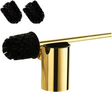 Scopino per WC Da Parete, in Acciaio Inox, Rotondo, per Bagno (Oro)