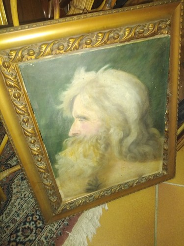 Uomo con barba olio - barba,, tela