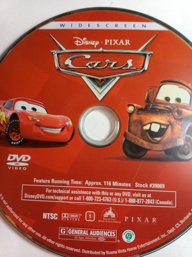 Cars wdscrn dvd disc - wdscrn,