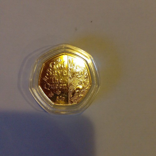 Moneta 50p placcata oro 2022