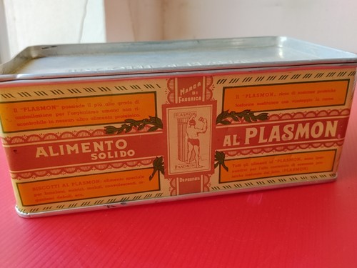 Scatola latta biscotti plasmon - scatola,