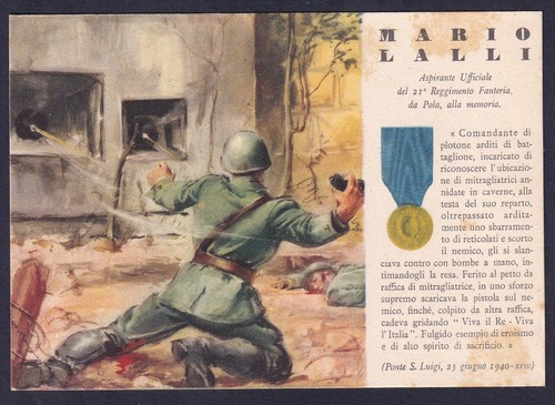 Cartolina militare medaglie - -,