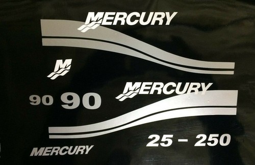 Mercury outboard silver - outboard, decal