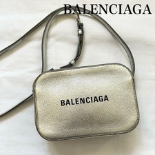 Borsa a tracolla Balenciaga Everyday pelle argento dal Giappone donna autentica