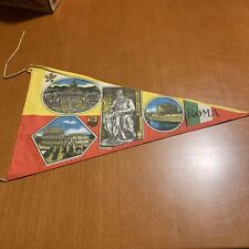 ROMA  anni 50  - Bandierina Vespa Lambretta Vintage Fanion Pennant