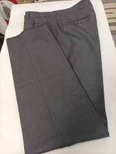 Pantaloni da Uomo Grigio Scuro In Fresco Lana