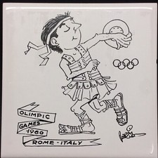 OLIMPIADI DI ROMA EPOCA 1960 LANCIO DEL DISCO MONDIALI VINTAGE GIOCHI OLIMPICI