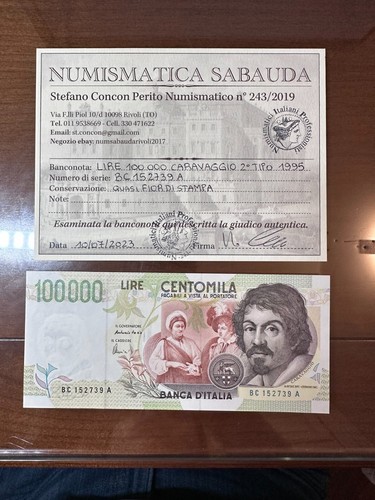 Banconota lire 100000 - banconota,