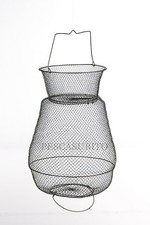 cestello in metallo porta pesci nassa retino da pesca portapesci porta pesce