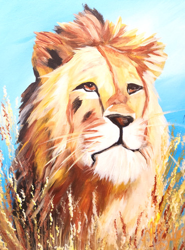 Quadro leone 12x16 originale - leone,