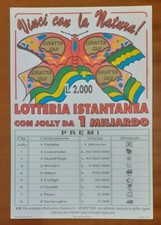 VECCHIA LOCANDINA GRATTA E VINCI DA COLLEZIONE: VINCI CON LA NATURA (cm 20 x 30)