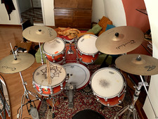 Batteria Tamburo Formula Cherry Gloss Completa + Set Piatti Turkish Ottimo Stato