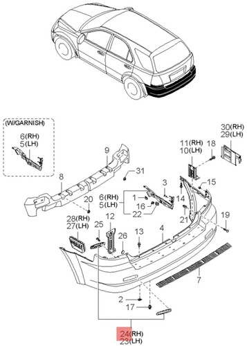 Kia sorento catarifrangente - kia,