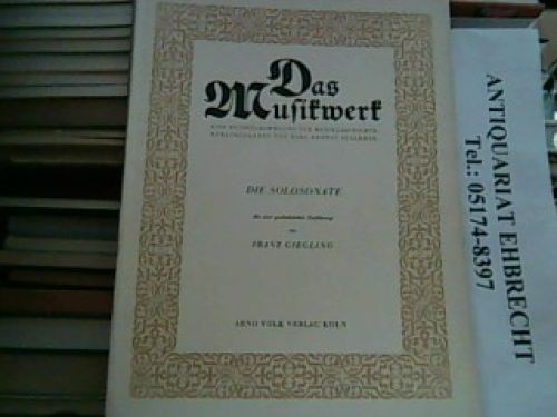 Die solosonate mit einer - die,