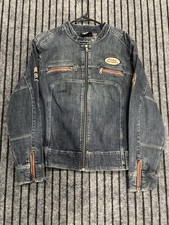 Giacca jeans donna Harley Davidson cerniere e toppe, 2XL, senza difetti
