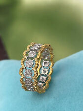 ring anello ETERNITY GIRO  LAVORATO E INCISO A MANO oro18KT 750°/°°   BRILLANTI 