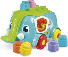 Clementoni- Soft Elefantino Clemmy-carrettino mattoncini