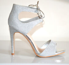 Sandali donna argento grigio