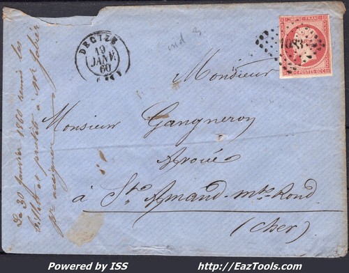 France 17b sur - lettre, avec