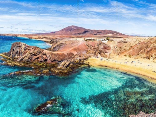 Pannello ceramica mosaico - , di
