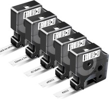 5x Dymo D1 Label Tape 45013