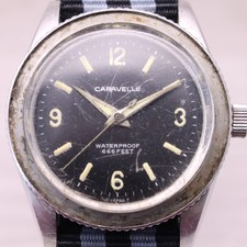 Orologio Uomo Vintage Caravelle Sea Hunter Devil Diver 666 Piedi Funzionante M6
