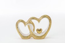Gold porcelain braided hearts