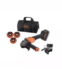 SMERIGLIATRICE ANGOLARE A BATTERIA BLACK+DECKER "BCG6L8D1S-QW" 115 MM 18V