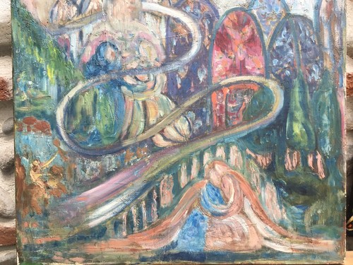 Bellissimo olio tela pittura - bellissimo,