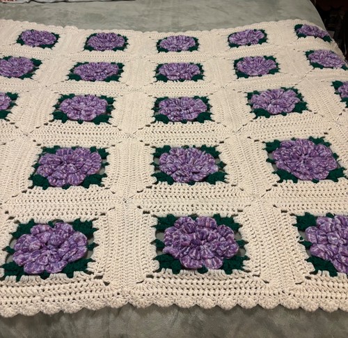 Coperta vintage viola - , ortensia